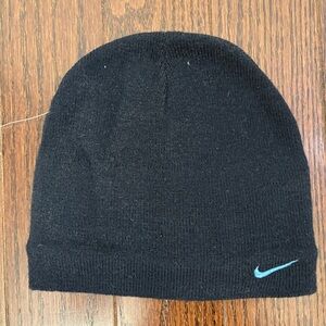 Nike Dark Navy Knit Beanie with Fleece Lining
